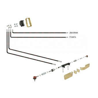 Wspomaganie do ciągnika ZETOR 5211-7211 KPL. poprzecze, siłownik dwustronny